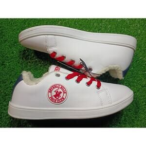Stylish Beverly Hills Polo Club White Sherpa Lined Sneakers Size 7